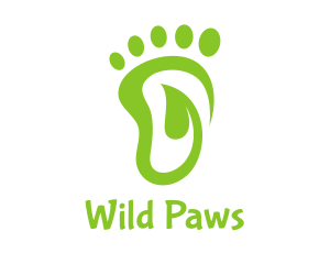 Leaf Foot Footprint logo design