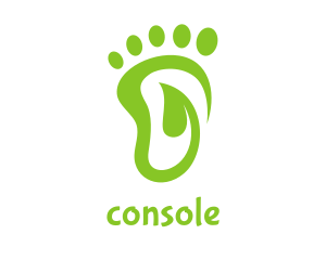 Eco Friendly - Leaf Foot Footprint logo design