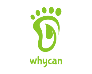 Leaf Foot Footprint logo design