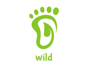 Symbol - Leaf Foot Footprint logo design