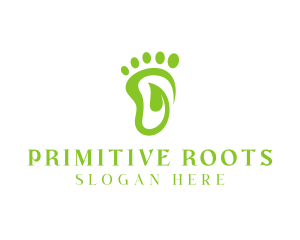 Leaf Foot Footprint logo design