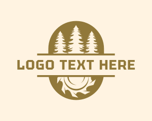 Pine Tree - Pinetree Sawmill Woodwork logo design