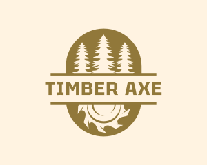 Pinetree Sawmill Woodwork logo design