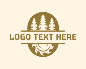 Woodcraft - Pinetree Sawmill Woodwork logo design