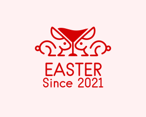 Bartender - Red Rabbit Martini logo design