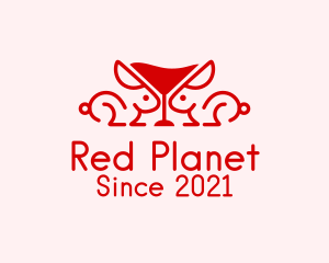 Red Rabbit Martini  logo design