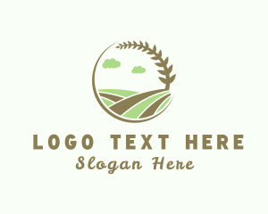 Land - Countryside Farm Field logo design