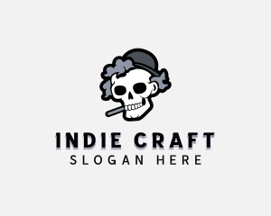 Indie - Smoking Skull Streetwear logo design