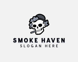 Smoking - Smoking Skull Streetwear logo design