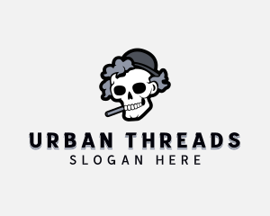 Streetwear - Smoking Skull Streetwear logo design