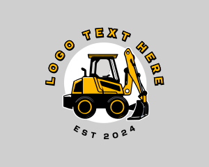 Skid Steer - Quarry Excavation Digging logo design