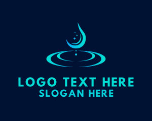 Clean - Distilled Water Droplet logo design