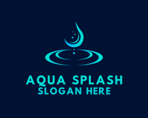 Wet - Distilled Water Droplet logo design