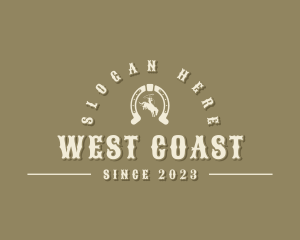 Western Cowboy Horseshoe logo design