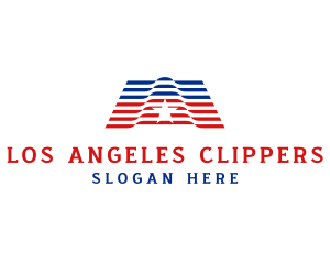 American Flag Stripe Letter A Logo