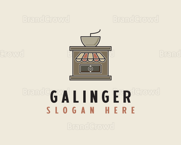 Coffee Grinder Cafeteria Logo