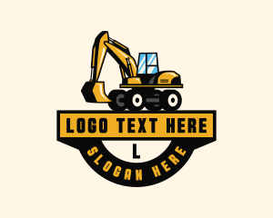 Excavator - Construction Machinery Excavator logo design