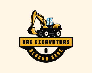 Construction Machinery Excavator logo design