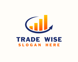 Trader - Company Bar Graph logo design