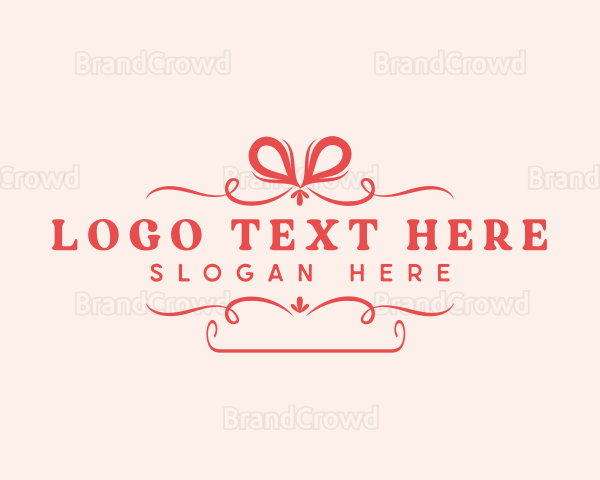 Elegant Gift Ribbon Logo