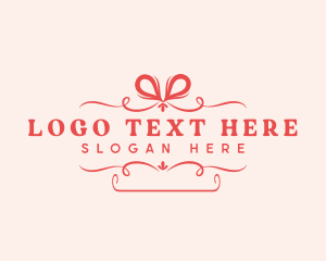 Present - Elegant Gift Ribbon logo design