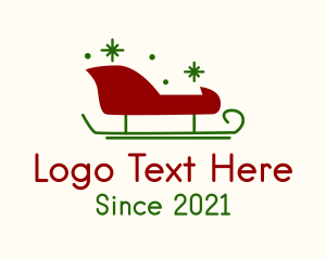 Xmas - Santa Claus Christmas Sleigh logo design