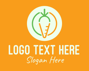Crop - Carrot Vegetable Food logo design