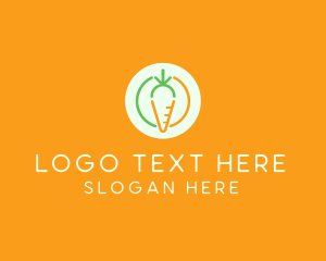 Healthy Food - Carrot Vegetable Food logo design