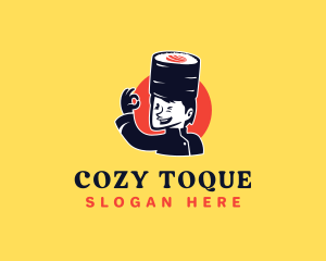 Toque Sushi Man logo design