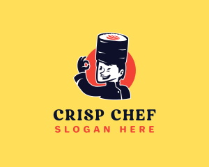 Toque Sushi Man logo design