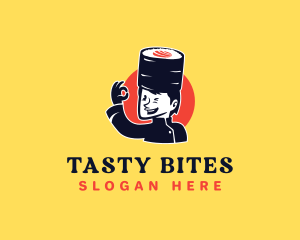 Restaurants - Toque Sushi Man logo design