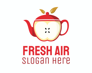 Red Apple Tea Teapot logo design