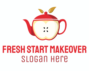 Red Apple Tea Teapot logo design