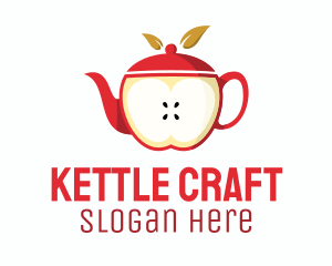Kettle - Red Apple Tea Teapot logo design