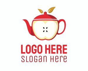 Orchard - Red Apple Tea Teapot logo design