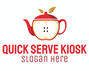 Kiosk - Red Apple Tea Teapot logo design