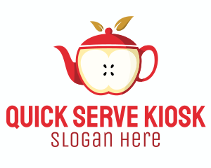 Red Apple Tea Teapot logo design