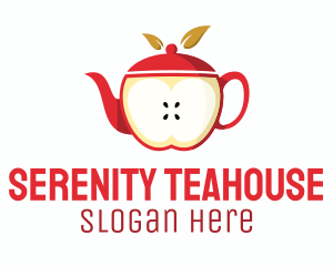 Red Apple Tea Teapot logo design