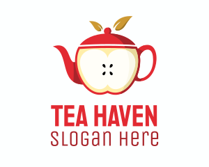 Red Apple Tea Teapot logo design