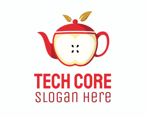 Red Apple Tea Teapot logo design