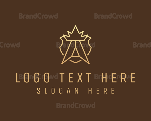 Crown Shield Letter A Logo