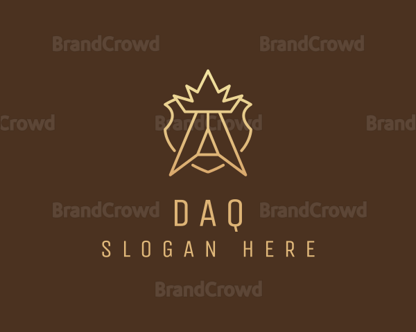 Crown Shield Letter A Logo