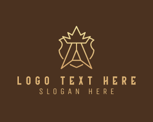 Professional - Crown Shield Letter A logo design