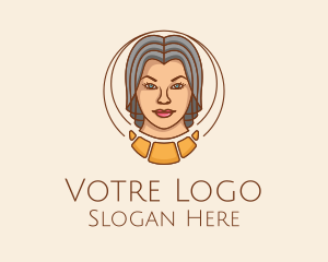 Croissant - Croissant Baker Lady logo design