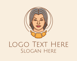 Senior Citizen - Croissant Baker Lady logo design