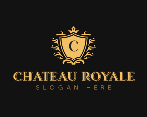 Royal Shield Wreath logo design