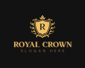 Royal Shield Wreath logo design