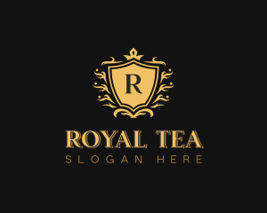 Royal Shield Wreath logo design