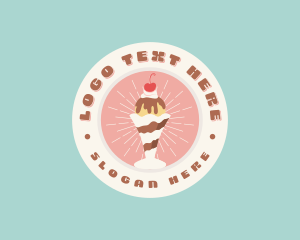 Float - Cherry Sundae Ice Cream logo design