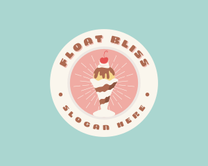 Cherry Sundae Ice Cream logo design